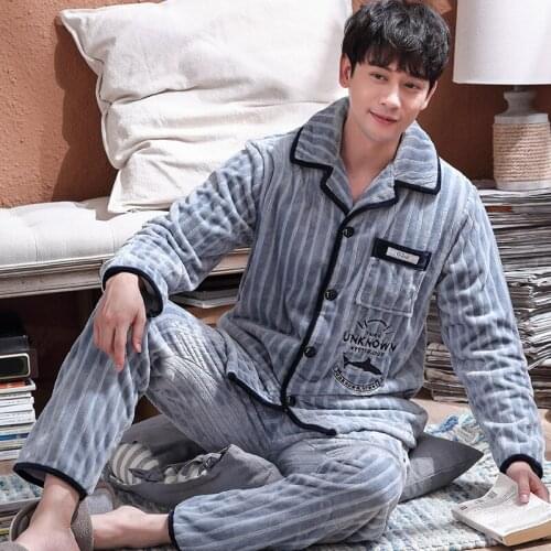Whymy Men's Flannel Pajamas China