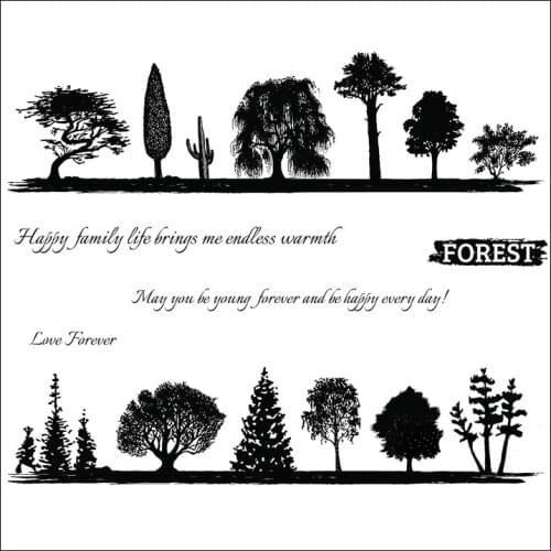 ZFPARTY Forest/ Trees Clear Stamps Scrapbook Paper Craft Clear stamp scrapbooking