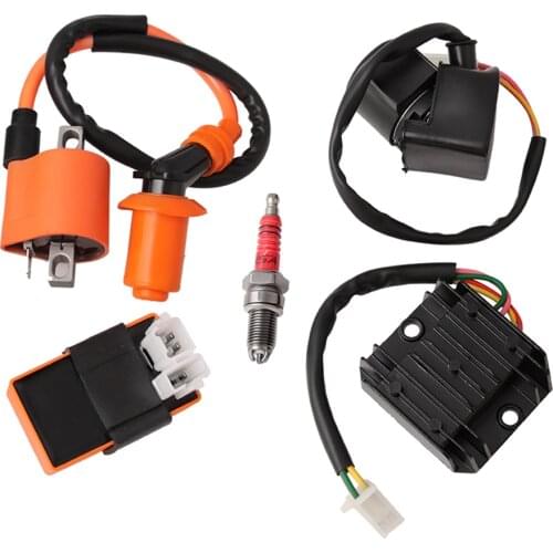 1 Set Racing Ignition Coil AC CDI Spark Plug Regulator Relay Kit For GY6 50/125/150CC Chinese Scooter ATV Go-Kart Moped Engine