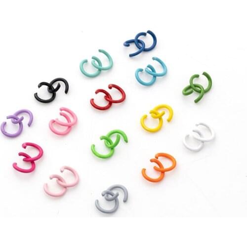 100pcs/opp bag 8mm Paint Connection Iron Open Jumping Ring Split Ring Jewelry Accessories Buckle Spacer Bead DIY Accessories