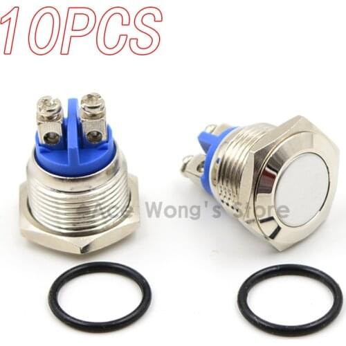 16mm Start Horn Button Momentary Stainless Steel Metal Push Button Switch Hot Worldwide