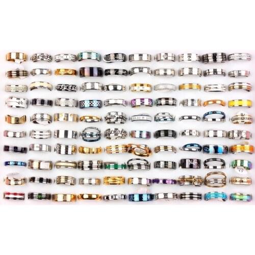2020 wholesale lots bulk 5000pcs ring set men women unisex stainless steel gold black mixed styles rings SHIP DHL