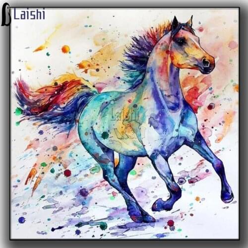 3d diy Diamond painting Graffiti Square Round Cross Stitch kit Diamond Embroidery home decor colored horse mosaic pattern pictur