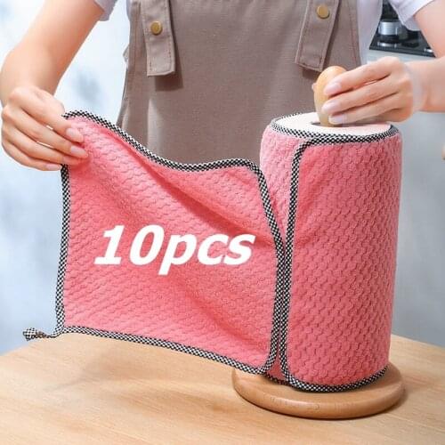 Kitchen daily dish towel, dish cloth, kitchen rag, non-stick oil, thickened table cleaning cloth, absorbent scouring pad