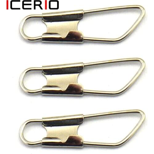 [50pcs] High Carbon Stainless Steel Safety Snaps Accessory Connector Lure Clip Snap Lock Fishing Accessories Size 00# To 6