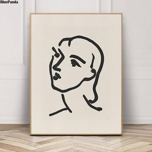 Matisses Simple Sketch Avatar Abstract Canvas Poster Minimalist Art Painting All Picture Print Living Room Bedroom Decoration