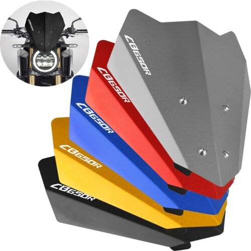 Motorcycle Accessories Aluminum Front Windshield FOR HONDA CB650R CB 650 R 650R 2018-2019 Deflector Wind Screen Extention Kit