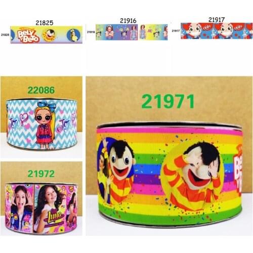 Free shipping 50 yard cartoon unicorn printed grosgrain ribbon 22086