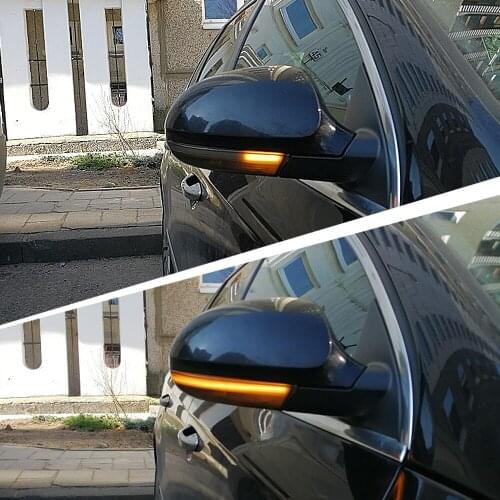 Black For VW GOLF 5 GTI V MK5 Jetta Passat B5.5 B6 Sharan Superb EOS Dynamic LED Turn Signal Light Side Wing Mirror Indicator