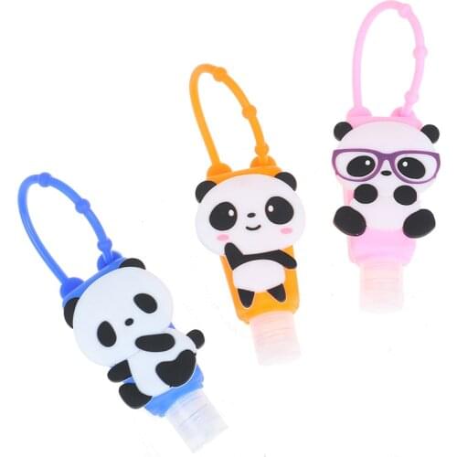 30ml Waterless Bath Body Works Hand Sanitizer Silicone Cartoon Pocketable Holder With Empty Bottle