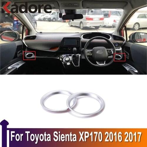For Toyota Sienta XP170 2016 2017 ABS Matte Drink Cup Holder Cover Sticker Bezel Frame Interior Accessories Car Sticker