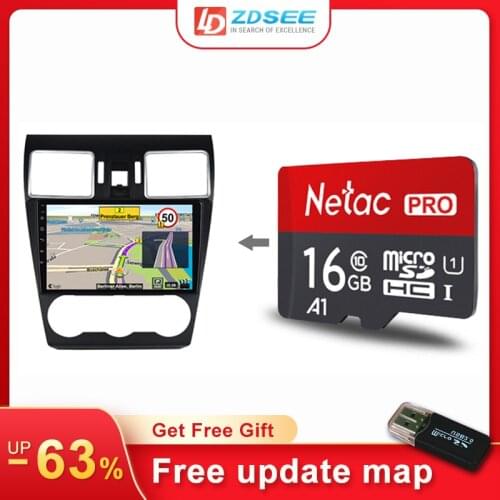 32GB GPS Sygic map for Subaru WRX 2016-202 car radio android Navigation Maps free update micro SD card Europe spain middle east