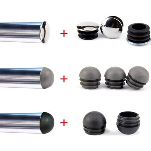 10pc Plastic Steel pipe End Blanking Cap 25mm tube Insert plug for table chair leg furniture feet dust cover floor protector pad
