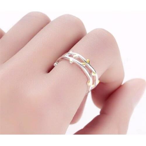 Summer Bohemian Ethnic Leaf Ring For Women Female Fashion Finger Rings Korean Rings Girl Party Gift Gothic Jewelry
