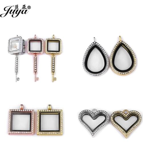 JUYA Fashion Pendant Charms For Women Men Pendant Necklace Alloy Matching Zircon Photo Box DIY Jewelry Making Crafts Accessory