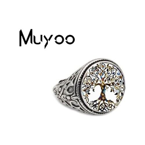 2020 New The Tree Of Life Glass Dome Cabochon Pendants Handmade Jewelry Tree of Life Art Round Necklace