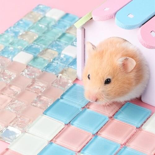 Natural Crystal Ice Pad Hamster Cooling Supplies Summer Heat Sink Golden Bear Chipmunk Small Pet Mat Hamster Accessories