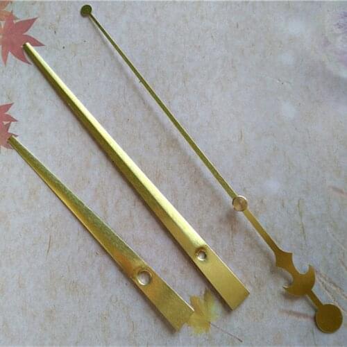 Wholesale 100SETS Clock Quartz GOLD Metal Clock Needle DIY Repair Wall Clock Accessories