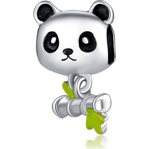 1Pcs New Cute Panda Pendant DIY Beads Suitable for Original Pandora Charm Bracelet Ladies Jewelry Making Gifts