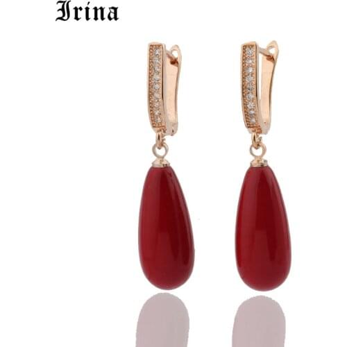 Irina Pearl earrings ladies hanging earrings simple fashion pearlescent moonstone drop earrings suitable for women new 2019