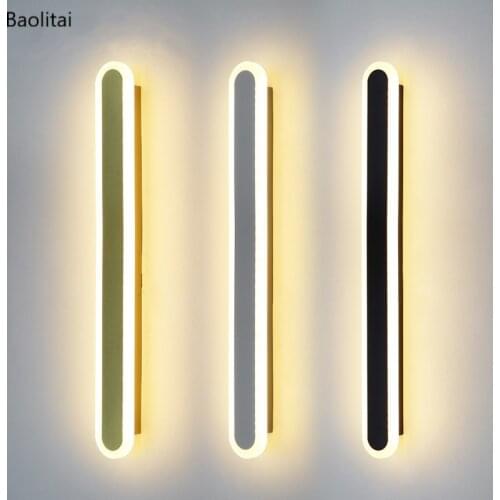 Modern Led Line Wall Light Fashion 40CM 15W 110V 220V Bedside Bedroom Living Room Background Wall Corridor Stair Balcony Lamp
