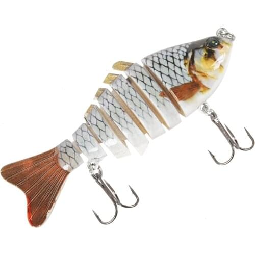 10cm / 4 "15.5g Bionic realistic Hard Multi-segments bait for sun-fish Bass Walleye Yellow Perch Pike Roach Trout Muskie Swimba