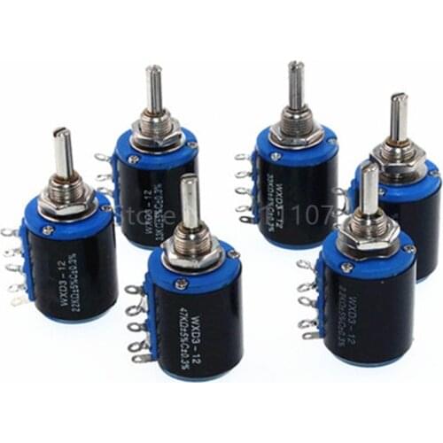 WXD3-12 1W Multi Wirewound Potentiometer 100 220 470 1K 2K2 3K3 4K7 10K 22K 33K 47K Ohm 100R 220R 470R 2.2K 3.3K 4.7K WXD3-12-1W
