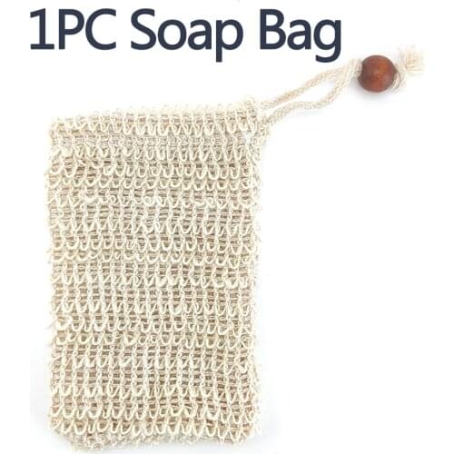 1Pc in Pack Ramie Soap Bag Sisal Hemp Soap Holer Blister Foam Maker Double-layer Mesh Soap Net Foaming Easy Bubble Mesh Bag