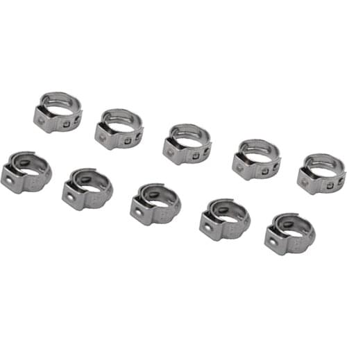 10Pcs 7.8mm-9.5mm O-Clips Single Ear Stainless Steel Hydraulic Hose Clamps