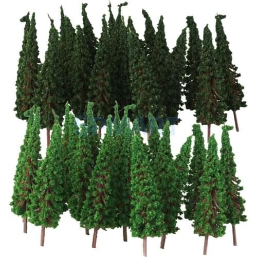 100x Green Pagoda Model Trees 1:100 for RR Train Railway Garden Park Street DIY Toys