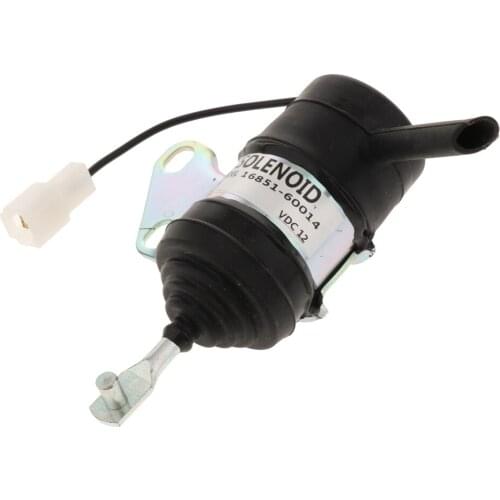 16851-60014 Fuel Shut Off Solenoid for Kubota Mower Tractor Excavator RTV RTV900 (Cable Length: 13.5cm / 5.31 inch)