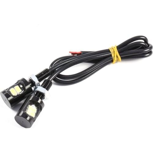 Universal 4pcs Motorcycle Car License Plate Light DC12V 2835 LED Screw Bolt Light Auto Motor Licence Plate Light Taillight Lamp