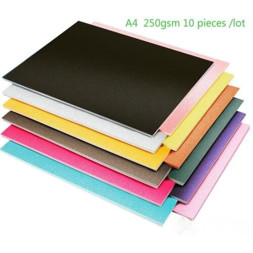 A4 250gsm Pearl Craft Paper Wrapper Handmand Origami Color Paper Shiny Cardstock Paper Making Cardboard Thick Kraft Paper