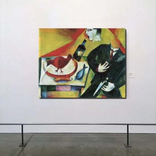 Paintings By Marc Chagall Abstract Canvas Painting Posters Prints Marble Wall Art Painting Decorative Picture Modern Home Decor