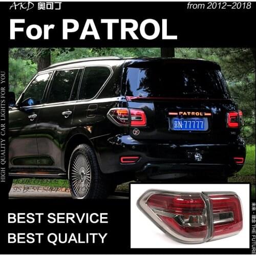 AKD Car Styling for Nissan Patrol Tail Lights 2012-2018 Tourle LED Tail Lamp LED DRL Brake Signal Reverse auto Accessories