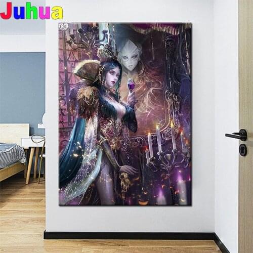 Full Drill Square Jealous Queen Diamond embroidery Diamond Painting Gothic Woman cross stitch diy Diamond mosaic handCrafts Gift