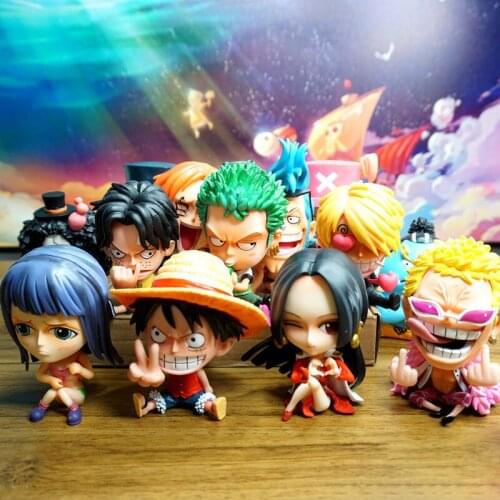 Anime Luffy Snake Man Zoro Nami Sanji Chopper Brook Robin Franky Pvc Action Figure Collectibles Model Toy For Children