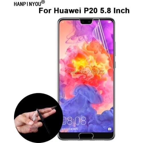For Huawei P20 5.8" 3D Curved Surface Full Coverage HD Clear Soft PET Film Screen Protector Protective Guard -Not Tempered Glass