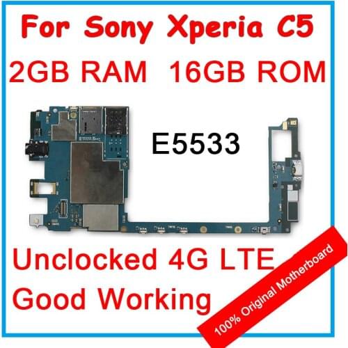For Sony Xperia C5 Ultra E5533 E5563 16GB ROM 100% Original Motherboard Mainboard Android OS Logic board With Chips