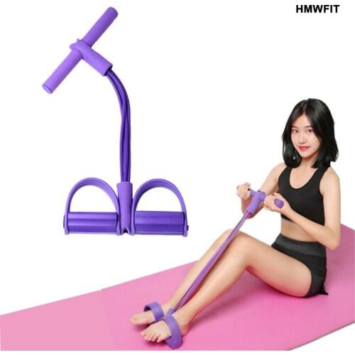 4 Tubes Resistance Bands Elastic Pull Ropes Exerciser Rower Belly Home Gym Sport Training Elastic Band For Fitness Equipment