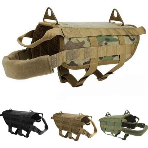 K9 Tactical Military Molle System Police Dog Training Vest Hunting Dog Harness Clothes Waterproof Vest M-XL