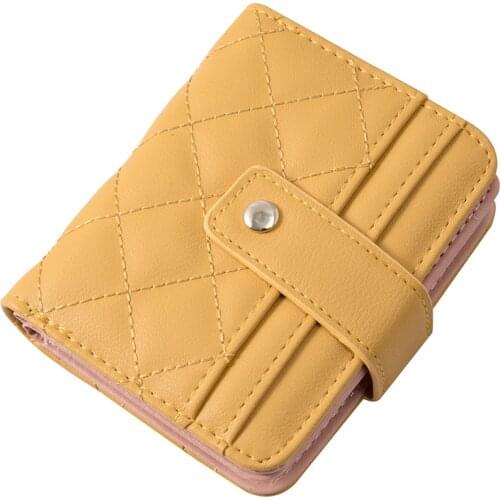 2021 Korean Trend Leather purse women Diamond Lattice Short ladies wallet Zipper Hasp wallets for women brand New cartera mujer