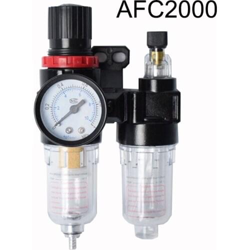 New Free Shipping AFC2000 Manual Drain Type Compressing Air Filter Pneumatic Gas Source Processor Two Joint Oil-Water Separator