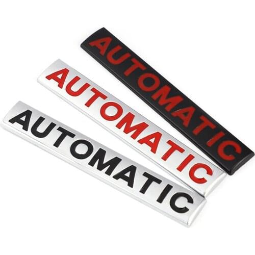 Metal Car Sticker Chrome AUTOMATIC Emblem Badge Decal For PEUGEOT 207 307 308 CITROEN C3 C4 KIA RIO SUZUKI OPEL SEAT