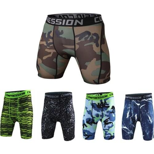 Men sports tights training fitness shorts sweat-absorbent quick-drying compression elastic waist running shorts men shorts