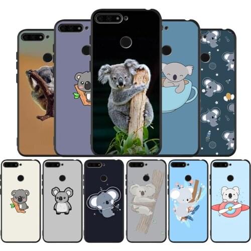 Animal Koala Cute Koala Black TPU Silicone Soft Phone Case For Honor 8X 9 8 10 20 30 Lite Pro MATE 9 10 20 30 Pro Lite