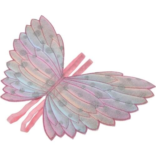 Charm Kids Girls Pink Butterfly Wing Cloak Costume Cosplay Party Fancy Dress Favors