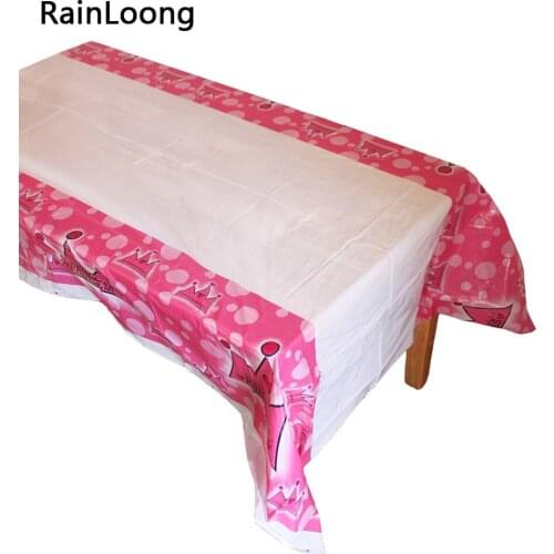 Disposable Plastic Table Cloth Princess Cartoon Table Cover Tablecloth Waterproof For Kids Birthday Party Decoration 180*108cm