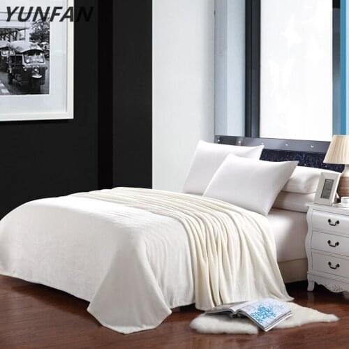 Flannel Solid Pure color Blanket Bedspreads throw for Bed travel twin full queen king blankets sofa plane home travel bedding