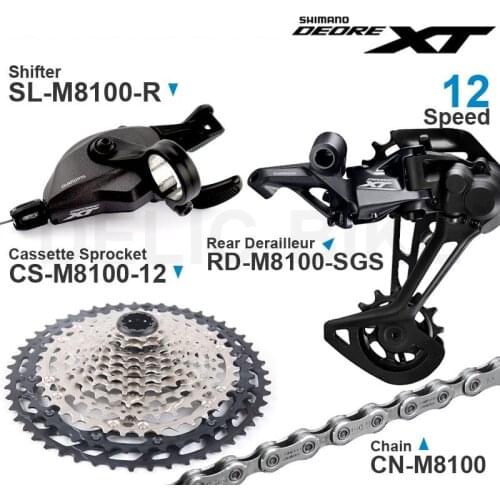 SHIMANO DEORE XT M8100 12v Groupset MTB Bike 1x12-Speed RD SL CS CN M8100 SHADOW Rear Derailleur SGS Shifter Cassette 10-51T